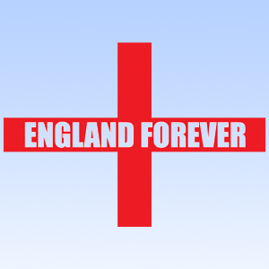 England Forever in St George Cross Iron on Transfer